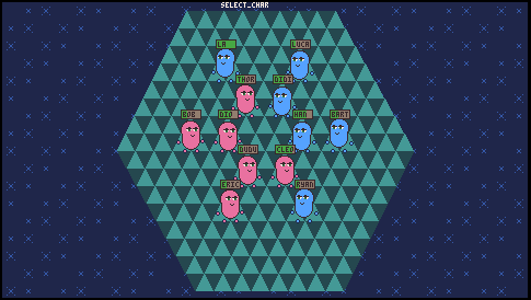 vary basic prototype for the triangular grid layout made in picotron